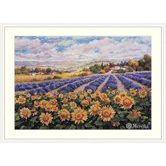 Merejka Fields of Lavender & Sunflowers Counted Cross Stitch Kit